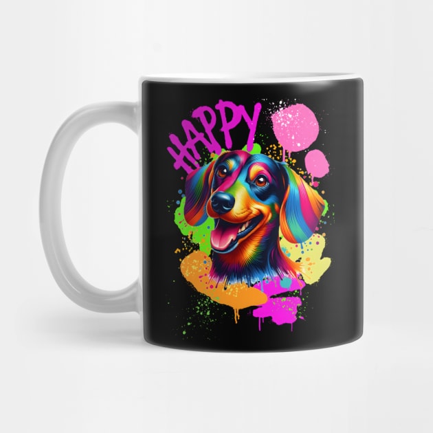 A colorful Dachshund by NightvisionDesign